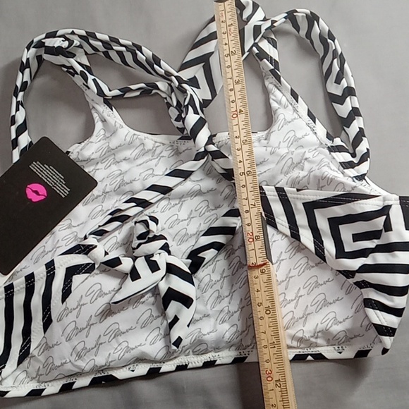 Bathing Suit Marilyn Monroe Swimwear TWO Piece BIKINI BLACK WHITE NEW LARGE - Picture 9 of 10